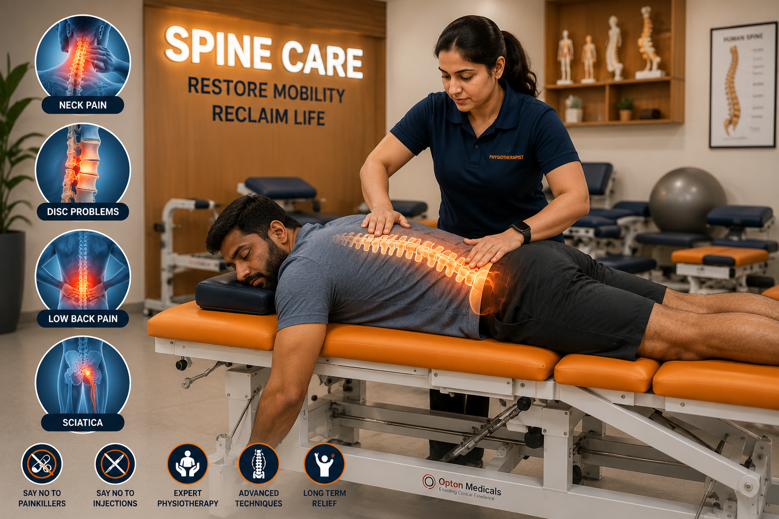 Back pain therapy session